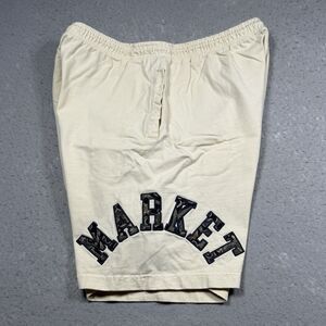 The Market Jogger Shorts Rug Embroidery Arc Shorts Men’s XL Cream W/ Pockets